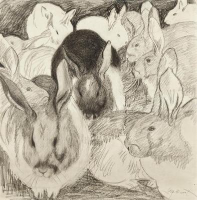 Konijnen Artwork by Leon Spilliaert