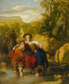 The Ford (Crossing the Ford) Artwork by William Mulready