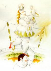 Equilibrist Artwork by Fernando Botero
