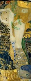 Water Snakes Artwork by Gustav Klimt