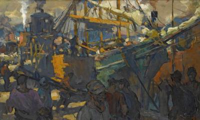 Lumber Carriers Artwork by Armin Hansen