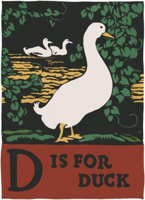 Alphabet - D Is For Duck Artwork by C.b. Falls