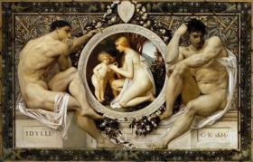 Idylle Artwork by Gustav Klimt