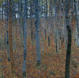 Forest Of Beech Trees Artwork by Gustav Klimt
