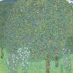 Roses under the Trees Artwork by Gustav Klimt