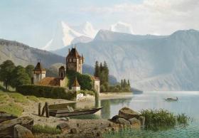 View Of Castle Oberhofen Artwork by Wilhelm Theodor Nocken