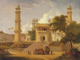 Indian Temple, Said To Be The Mosque Of Abo-ul-nabi, Muttra Artwork by Thomas Daniell