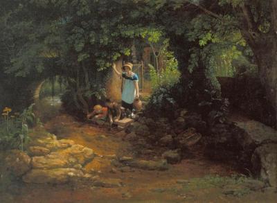 Children By A Brook C.1822 Artwork by Francis Danby