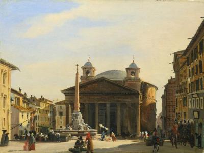 The Pantheon, Rome Artwork by Ippolito Caffi