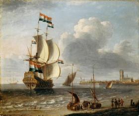 A Dutch East-indiaman Off Hoorn Artwork by A Castro Lorenzo