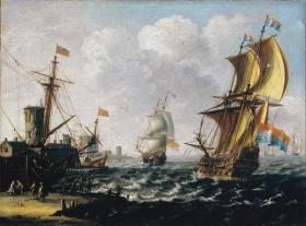 Dutch Levanters In A Rough Sea Artwork by A Castro Lorenzo