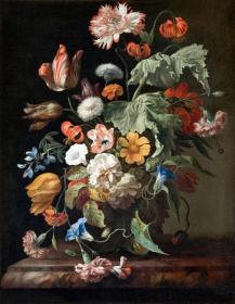 Still-life With Flowers Artwork by Rachel Ruysch