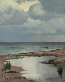 From The Beach At Hornbak Artwork by Frants Henningsen