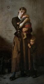 Forladt. Dog ej af venner i noden Artwork by Frants Henningsen