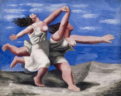 Two Women Running On The Beach (the Race) Artwork by Pablo Picasso