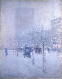 Late Afternoon, New York, Winter Artwork by Frederick Childe Hassam