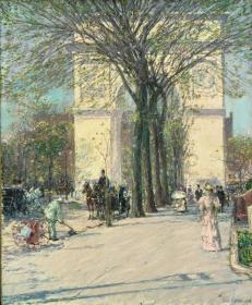 Washington Arch, Spring Artwork by Frederick Childe Hassam