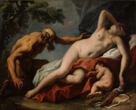 Venus And Satyr Artwork by Sebastiano Ricci