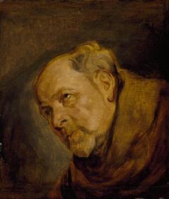 Head of a Monk (Jan Malderus, Bishop of Antwerp, as Saint Bonaventura) Artwork by Anthony van Dyck