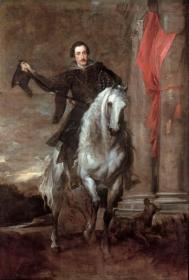 Anton Giulio Brignole-Sale on horseback Artwork by Anthony van Dyck