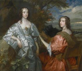Katherine, Countess of Chesterfield, and Lucy, Countess of Huntingdon Artwork by Anthony van Dyck