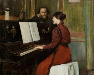 A Romance, 1894 Artwork by Santiago Rusiñol Prats