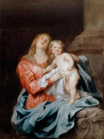 The Madonna And Child Artwork by Anthony van Dyck