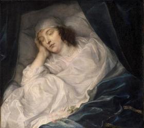 Venetia, Lady Digby, on her Deathbed Artwork by Anthony van Dyck