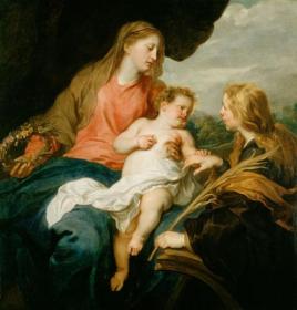 The Mystic Marriage Of Saint Catherine Artwork by Anthony van Dyck