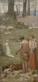 Saint Genevieve as a child in prayer Artwork by Pierre Puvis de Chavannes