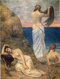 Jeunes filles au bord de la mer(Young Girls by the Seaside) Artwork by Pierre Puvis de Chavannes