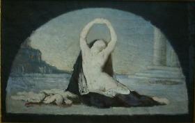 Woman in Classical Setting Artwork by Pierre Puvis de Chavannes