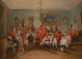 Bachelors'hall,the Hunt Breakfast Artwork by Francis Calcraft Turner
