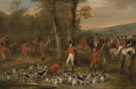 The Berkeley Hunt,1842,the Death Artwork by Francis Calcraft Turner