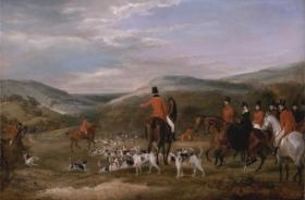 The Berkeley Hunt,1842,The Meet Artwork by Francis Calcraft Turner