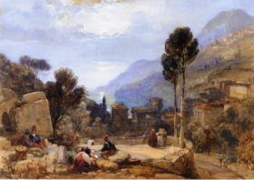 View Of Mount Etna From Taormina, Sicily Artwork by William Clarkson Stanfield