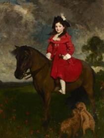 The Field The Artist's Daughter on a Pony Artwork by Solomon Joseph Solomon