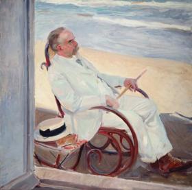 Antonio Garcia at the Beach Artwork by Joaquin Sorolla y Bastida