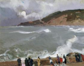 Breakwater, San Sebastian Artwork by Joaquin Sorolla y Bastida