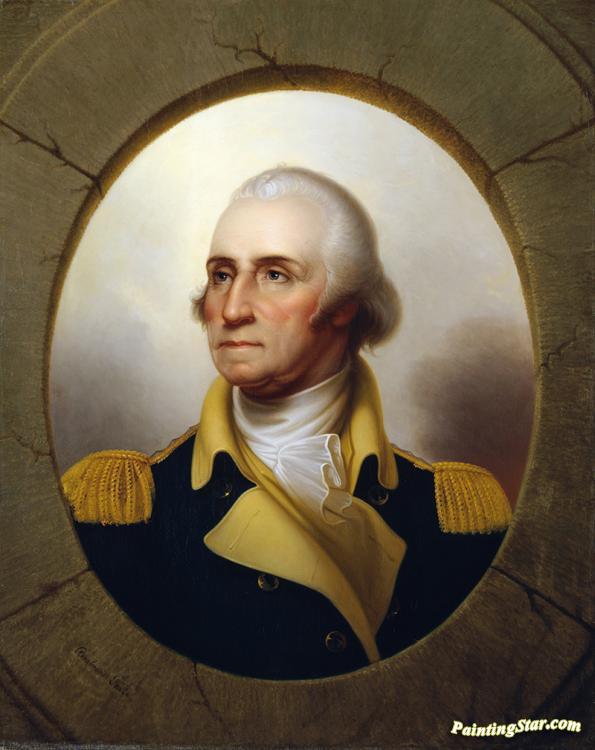 George Washington (porthole Type) Artwork by Rembrandt Peale