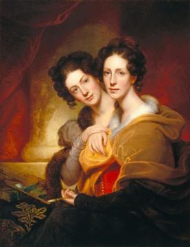 The Sisters (Eleanor and Rosalba Peale) Artwork by Rembrandt Peale