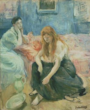 Two Girls Artwork by Berthe Morisot