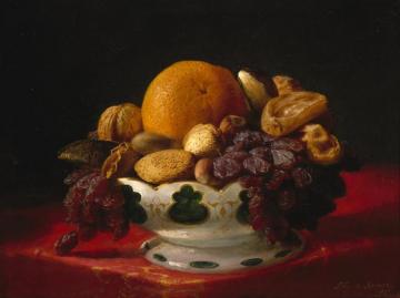 Oranges, Nuts, and Figs Artwork by Lilly Martin Spencer