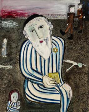 My Grandfather in Auschwitz Artwork by Dora Holzhandler