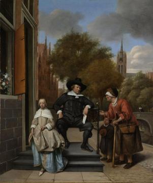 Double Portrait Of Adolf Croeser (1612-1668) And His Daughter Catharina Croeser Artwork by Jan Steen