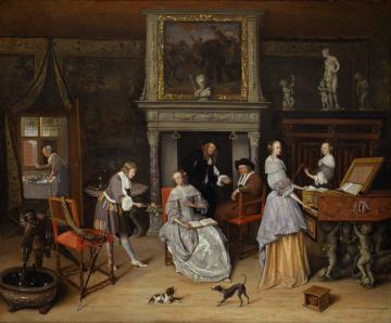 Fantasy Interior With Jan Steen And The Family Of Gerrit Schouten Artwork by Jan Steen