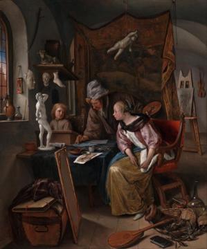 The Drawing Lesson Artwork by Jan Steen