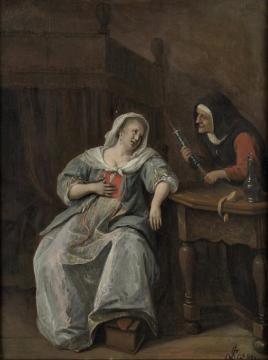 The Sick Woman II Artwork by Jan Steen