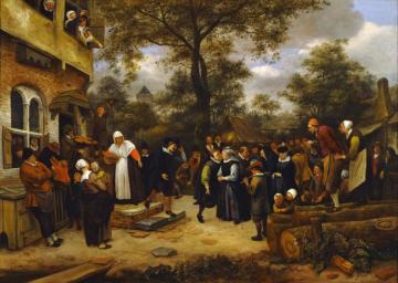 Village Wedding Artwork by Jan Steen