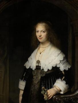 Portrait of a Woman, Possibly Maria Trip Artwork by Rembrandt van Rijn